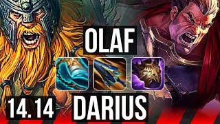 OLAF vs DARIUS (TOP) | 7k comeback, Quadra, 7 solo kills, 66% winrate | EUNE Grandmaster | 14.14