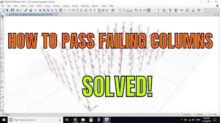 How to pass overstressed columns in etabs tutorial video