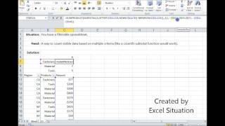 Excel Countifs visible (filtered) data