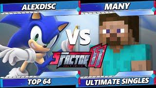 S Factor 11 - AlexDisC (Sonic) Vs. Many (Steve) Smash Ultimate - SSBU