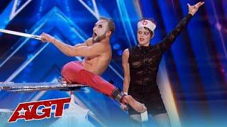 Ukranian  FREAKY Contortion Couple SHOCK The Judges On Americas Got Talent!