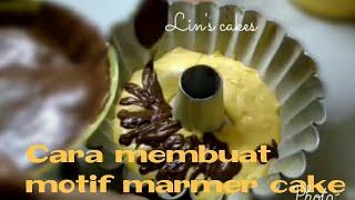 Cara buat motif marmer cake/bolu marmer atau how to marble cake