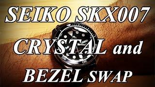 Seiko SKX007 Mods - AR Coated Double Dome Sapphire Crystal, Coin Edge Bezel, New Bezel Insert