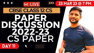 Paper Discussion | CBSE CS Python Class 12