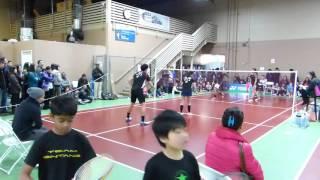 2015 BBC SR Championships Badminton U19 XD Phillip Jap & Kerry Xu vs Vinson Chiu & Crystal Pan Part2