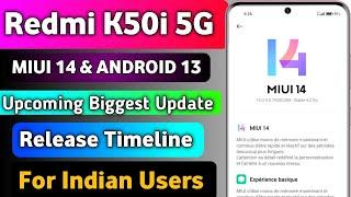 Redmi K50i India Miui 14 Update News & Release Timeline