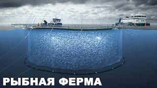 Аквакультура, морское сельское хозяйство. Типичная рыбная ферма.