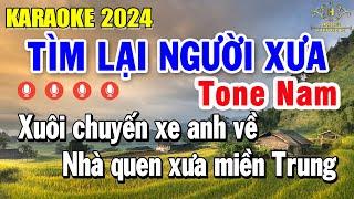 Tìm Lại Người Xưa karaoke Tone Nam ( A#m ) Âm Thanh Nhạc Sống Dễ Hát | Trọng Hiếu