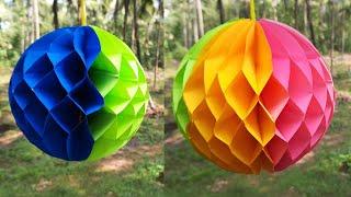 DIY Paper Honeycomb Ball | Colourful Honeycomb Ball || SUNIL CREATION