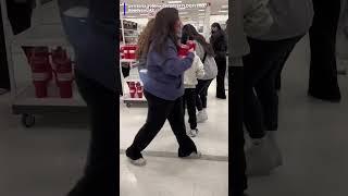 Target shoppers rush to grab Valentine's Day Stanley cups #shorts