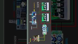 200+200 watt subwoofer amplifier wiring || subwoofer filter ||