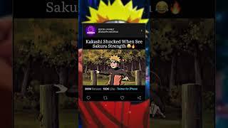 Kakashi Shocked When See Sakura Strength |#shorts#viral#naruto#narutoshippuden#trending