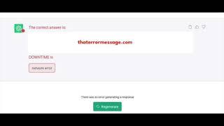 Network Error (ChatGPT) There was an error generating a response