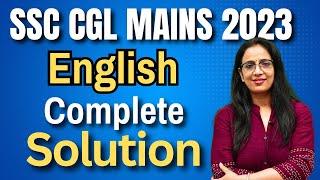 SSC cgl mains analysis 2023|expected cut off|Answer Key|Tier 2|English Full Solution|Rani Ma'am