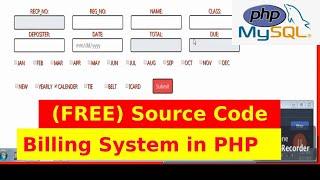 Registration Billing System - PHP/MYSQL