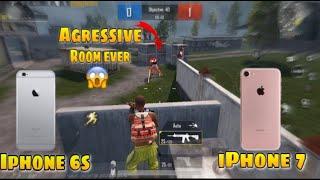 iPhone 6s vs iPhone 7| Agressive Room Ever | 6s PUBG TDM Test | IOS 15.7.3 | Update 2.4 | Who wins?