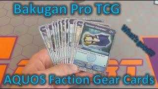 Aquos Faction Gear Cards - Bakugan Pro Trading Card Game