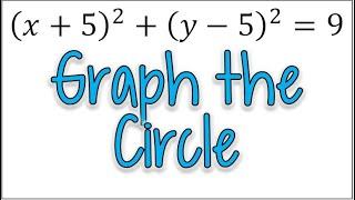 How to Graph a Circle in Standard Form