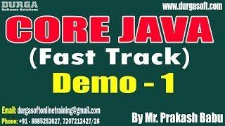 CORE JAVA BY Mr.Prakash Babu Live Stream from Durgasoft