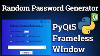 Python GUI - Random Password Generator
