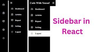 How to Create a Responsive Sidebar menu in ReactJS?
