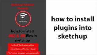 how to install plugins in sketchup 2017