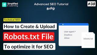 How to Create & Optimize Robots txt for SEO  | SEO Tutorial in Tamil | #38