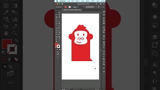 Gorilla Logo How to Create #illustrator #logo #youtubeshorts