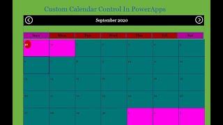 Custom Calendar Control In PowerApps