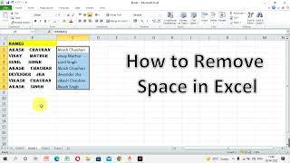 How to remove space in Excel | How to remove space in cell | Excel Tips #exceltips #excel