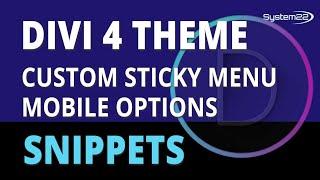 Divi Theme Custom Sticky Menu Mobile Options 