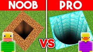 NOOB vs PRO: SAFEST UNDERGROUND TUNNEL BUILD CHALLENGE (Minecraft)