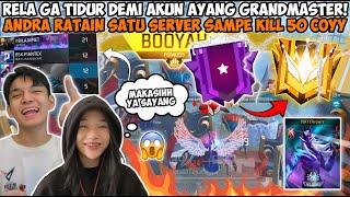 24 JAM ANDRA RELA GA TIDUR DEMI AKUN FF NAYYA PUSH GRANDMASTER!! RATAIN SATU SERVER SAMPE KILL 50