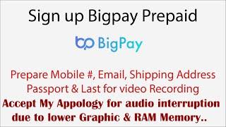 Sign Up For Bigpay Prepaid Card