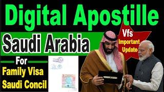 Digital Apostille For Saudi Arabia || Family Visa || Saudi Council || Low Price @SDRTUBEHindi