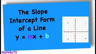 The Slope Intercept Form of a Line | Pre-Algebra |