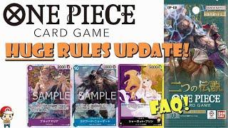 HUGE One Piece TCG Ruling Update! OP-08: Two legends FAQ! Need to Know! (One Piece TCG News)