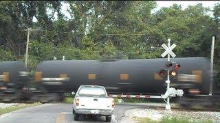 CSX Tank Train Hits Rail Joint Fast And Hard