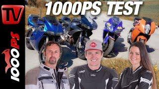 Ducati 996, Yamaha R1, KTM RC8 und Buell 1125R - Supersport Legenden Vergleich