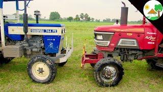 Tractor vs Tractor : Swaraj 744 FE vs Mahindra Arjun 555/ Tractor Tochan & Pulling / Come To Village