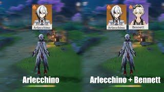 How Much Does Bennett Buff Arlecchino? || Genshin Impact