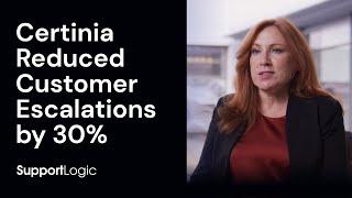 Certinia reduced customer escalations by 30% with SupportLogic