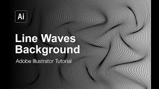 Dynamic Line Waves Background - Adobe Illustrator Tutorial