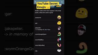  YouTube Secret Emojis  #youtube #emoji