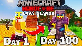 I Survived 100 days On LAVA ISLANDS In Minecraft Hardcore