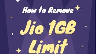 Reliance jio  remove 1 GB Daily Limit 2017