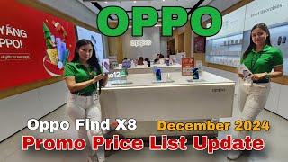 OPPO Promo Price List Update December 2024, Oppo Find X8, Oppo Reno 12 Series, A Series