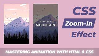 Image Zoom on Hover effect using HTML & CSS | CSS Image effects | CSS animation tutorial in Hindi