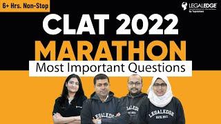 CLAT Preparation 2022 (Non-Stop 6+ Hour) | CLAT Important Questions Revision | CLAT 2022 Preparation