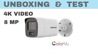 Hikvision ColorVu AcuSense DS 2CD2087G2 LU 8MP Gen2 Unboxing & Test